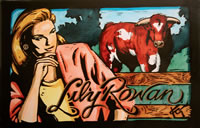 Woodcut of Lily Rowan by Kevin I. Gordon, noted portraitist (used with permission)